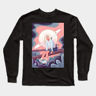 The girl and the cat Long Sleeve T-Shirt